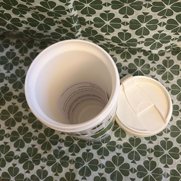 NWT Kate Spade 16oz travel mug Tumbler gold polka dots - Picture 4 of 5